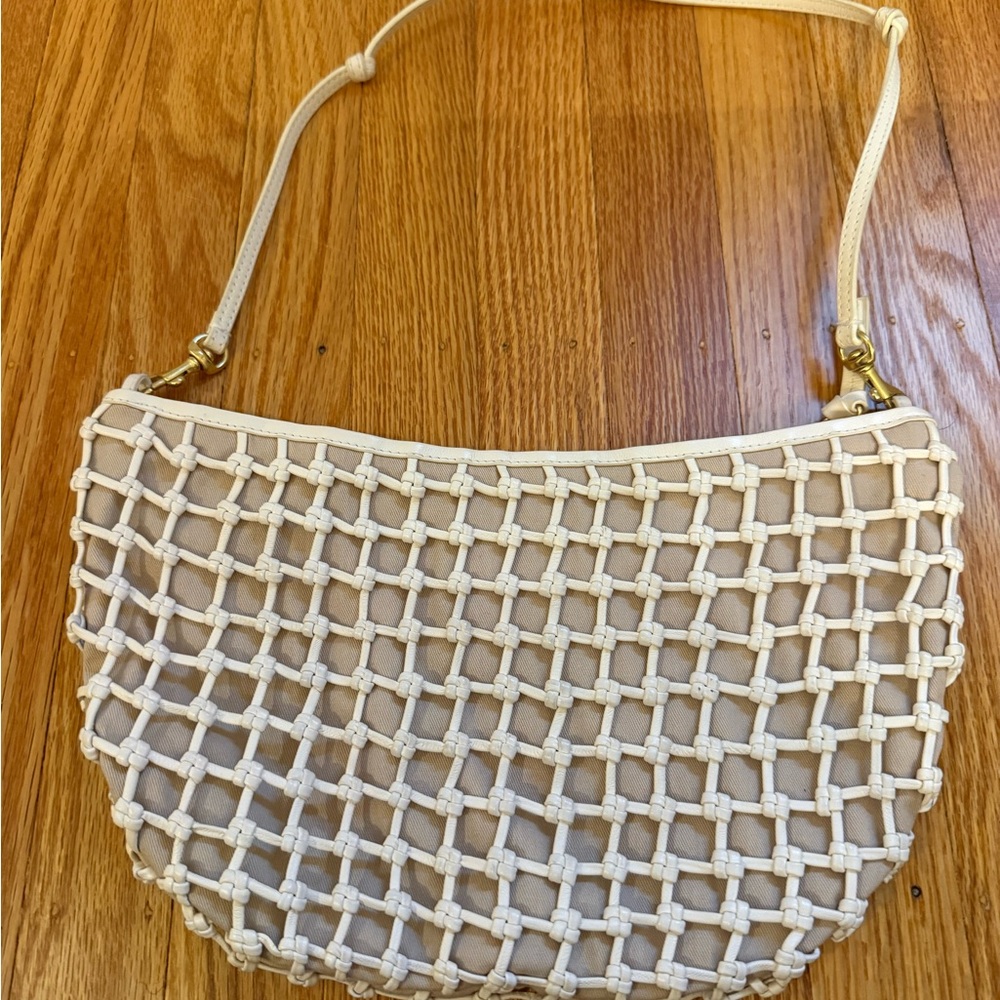 Clare V Lune White Knot Woven Leather - Picture 2 of 4
